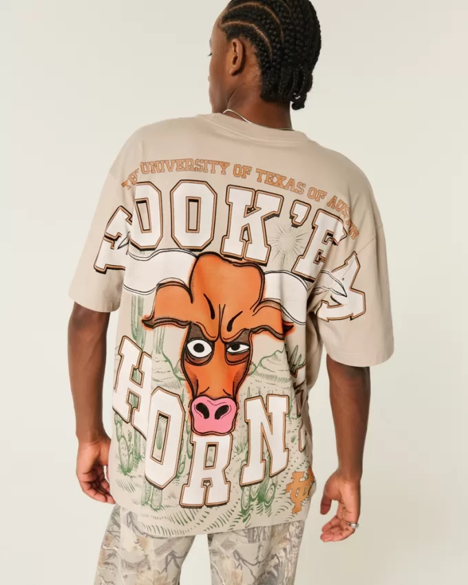 Boxy University of Texas Graphic Tee,Boxy University of Texas Graphic Tee