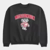 Boxy University of Wisconsin Graphic Crew Sweatshirt,Boxy University of Wisconsin Graphic Crew Sweatshirt