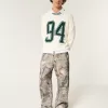 Boxy Varsity Crew Sweater,Boxy Varsity Crew Sweater