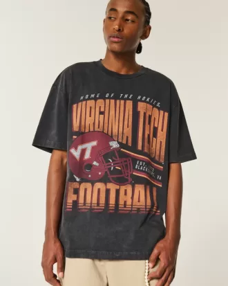 Boxy Virginia Tech Hokies Graphic Tee,Boxy Virginia Tech Hokies Graphic Tee