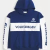 Boxy Volkswagen Racing Graphic Hoodie,Boxy Volkswagen Racing Graphic Hoodie