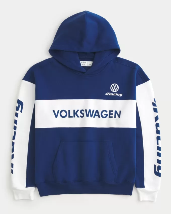 Boxy Volkswagen Racing Graphic Hoodie,Boxy Volkswagen Racing Graphic Hoodie