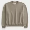 Boxy Washed Crew Sweatshirt,Boxy Washed Crew Sweatshirt