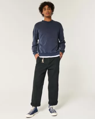 Boxy Washed Logo Crew Sweatshirt,Boxy Washed Logo Crew Sweatshirt