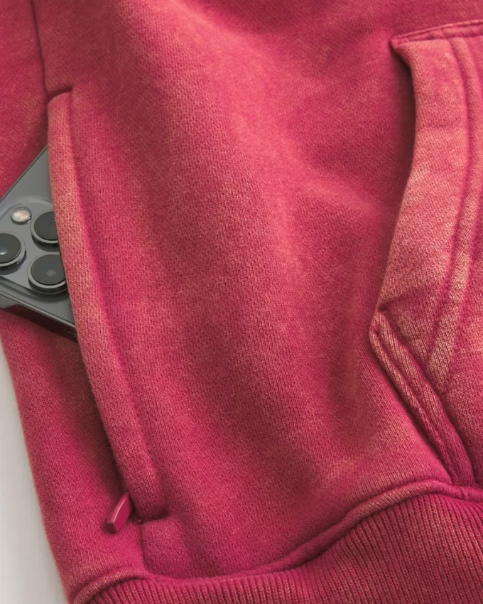 Boxy Washed Number Graphic Hoodie,Boxy Washed Number Graphic Hoodie