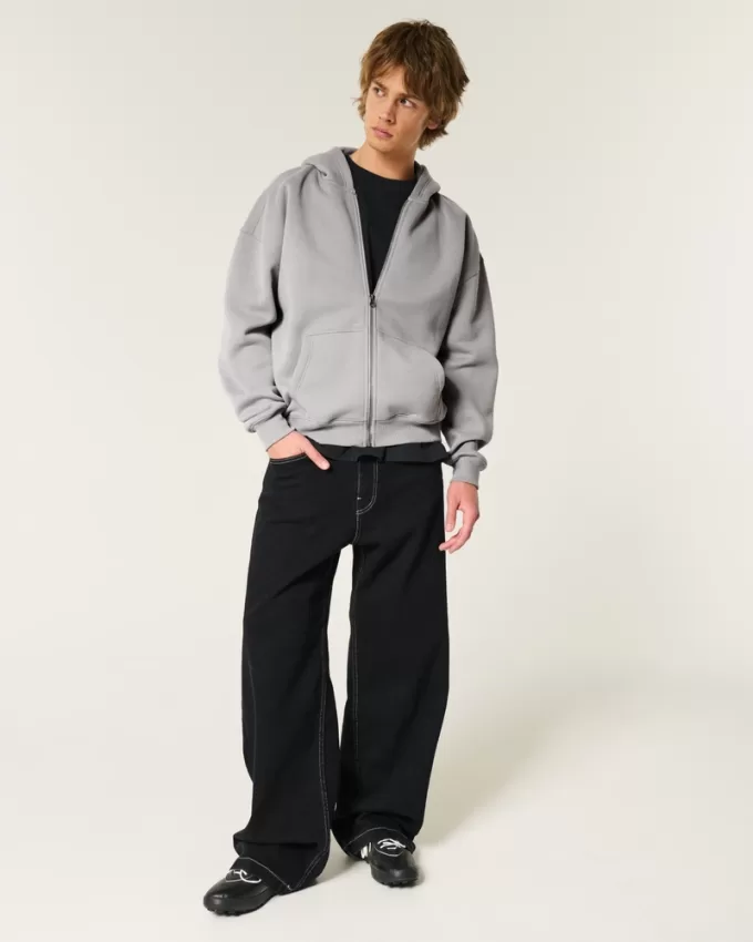 Boxy Zip-Up Hoodie,Boxy Zip-Up Hoodie