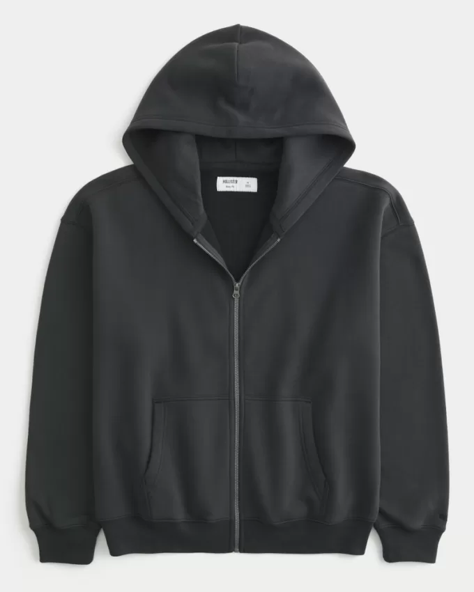 Boxy Zip-Up Hoodie,Boxy Zip-Up Hoodie