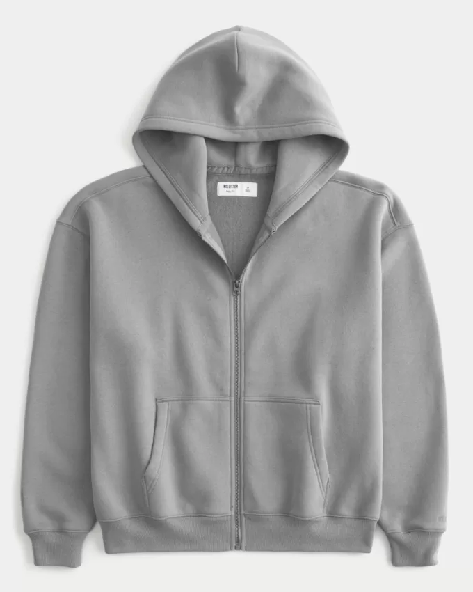 Boxy Zip-Up Hoodie,Boxy Zip-Up Hoodie