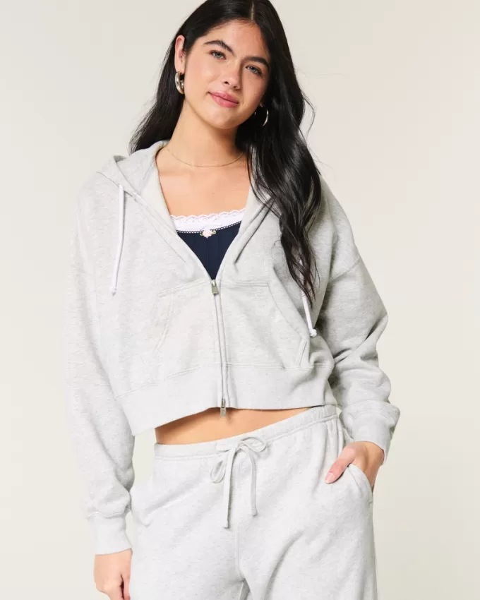 Boxy Zip-Up Hoodie,Boxy Zip-Up Hoodie