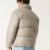 Boxy Zip-Up Puffer Jacket,Boxy Zip-Up Puffer Jacket
