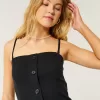 Button-Through Tube Top,Button-Through Tube Top