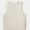 Cable-Knit Crew Sweater Vest,Cable-Knit Crew Sweater Vest
