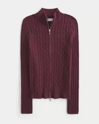 Cable-Knit Zip-Up Sweater,Cable-Knit Zip-Up Sweater