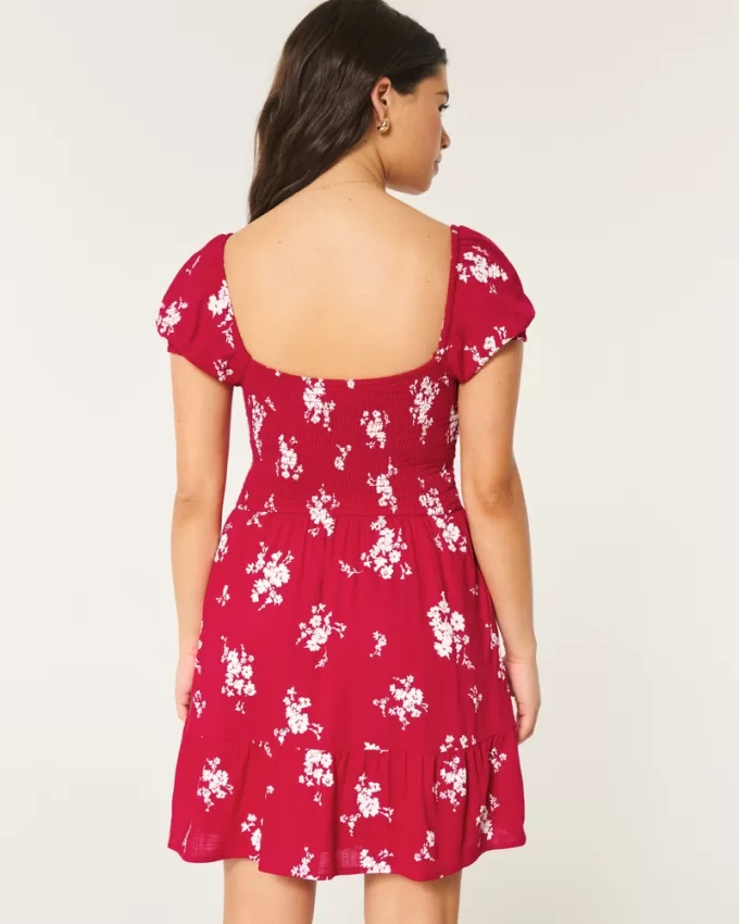 Channeled Waist Mini Dress,Channeled Waist Mini Dress