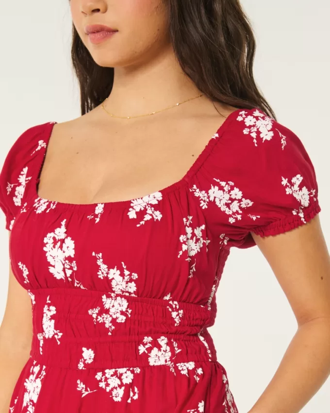 Channeled Waist Mini Dress,Channeled Waist Mini Dress