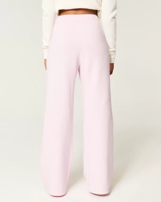 Cherry Graphic Wide-Leg Sweatpants,Cherry Graphic Wide-Leg Sweatpants