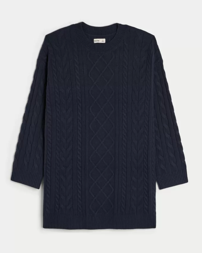 Cozy Cable-Knit Sweater Dress,Cozy Cable-Knit Sweater Dress