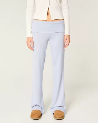 Cozy Knit Foldover Waist Sleep Pants,Cozy Knit Foldover Waist Sleep Pants