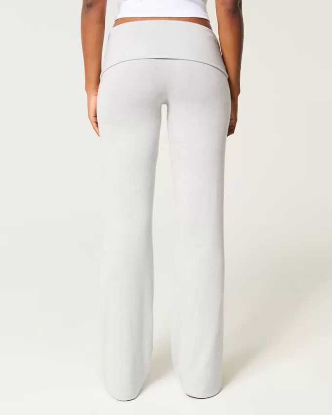 Cozy Knit Foldover Waist Sleep Pants,Cozy Knit Foldover Waist Sleep Pants