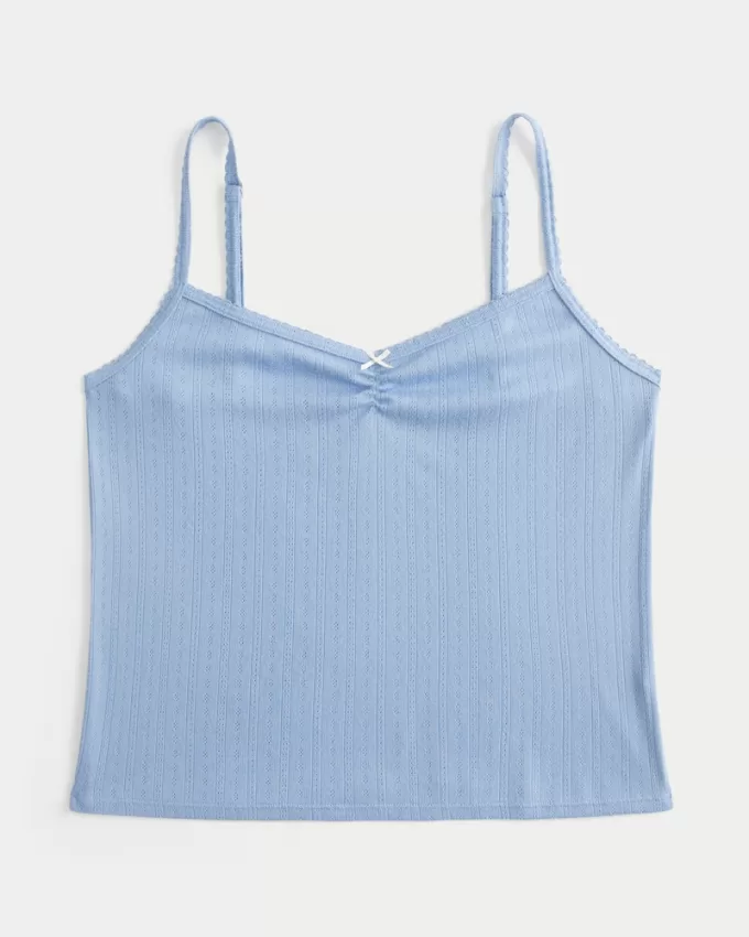 Cozy Pointelle Bow Tank,Cozy Pointelle Bow Tank