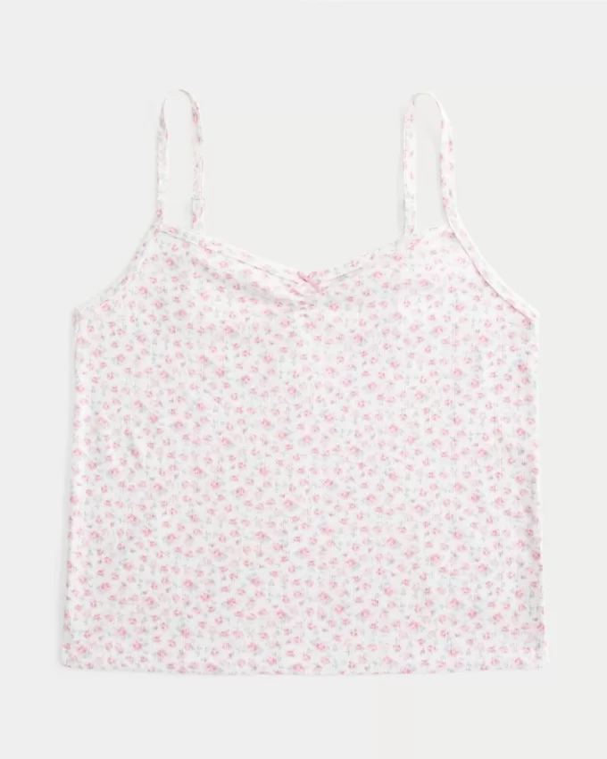 Cozy Pointelle Bow Tank,Cozy Pointelle Bow Tank