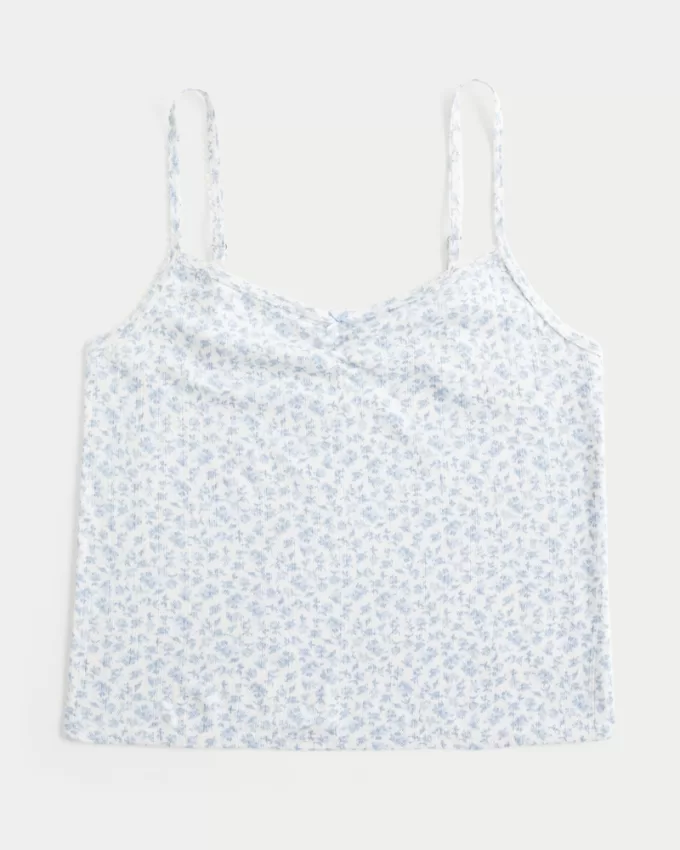 Cozy Pointelle Bow Tank,Cozy Pointelle Bow Tank