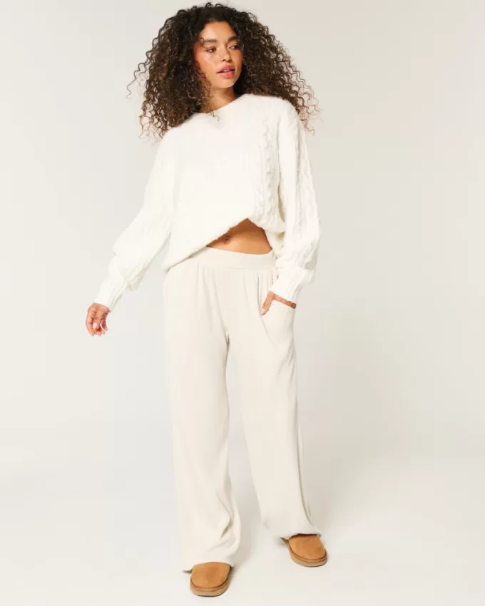 Cozy Ribbed Baggy Pants,Cozy Ribbed Baggy Pants