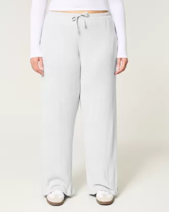 Cozy Ribbed Drawstring Baggy Pants,Cozy Ribbed Drawstring Baggy Pants