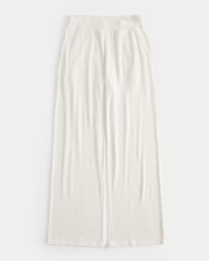 Cozy Ribbed Wide-Leg Pants,Cozy Ribbed Wide-Leg Pants