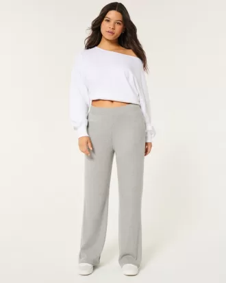 Cozy Ribbed Wide-Leg Pants,Cozy Ribbed Wide-Leg Pants