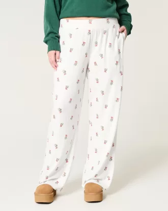 Cozy Wide-Leg Pajama Pants,Cozy Wide-Leg Pajama Pants