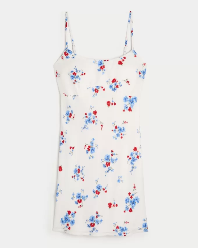 Crepe Open Back Mini Slip Dress,Crepe Open Back Mini Slip Dress