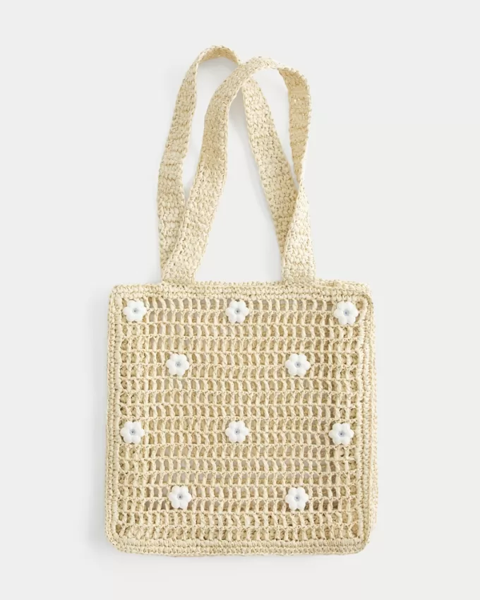 Crochet-Style Beach Bag,Crochet-Style Beach Bag