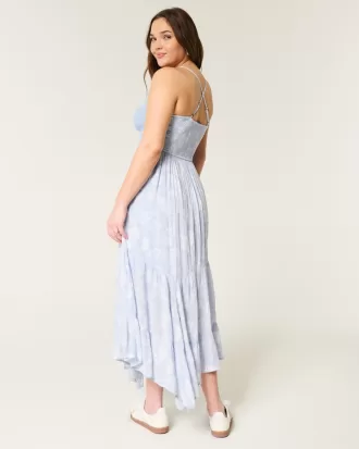 Crochet-Style Mix V-Neck Maxi Dress,Crochet-Style Mix V-Neck Maxi Dress