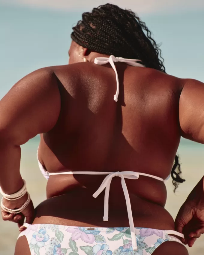 Crochet-Style Mixed Triangle Bikini Top,Crochet-Style Mixed Triangle Bikini Top