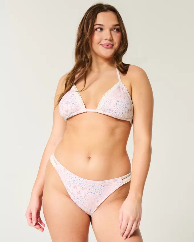 Crochet-Style Mixed Triangle Bikini Top,Crochet-Style Mixed Triangle Bikini Top