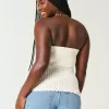 Crochet-Style Sweater Tube Top,Crochet-Style Sweater Tube Top