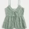 Crochet-Style Tie-Front Sweater Tank,Crochet-Style Tie-Front Sweater Tank