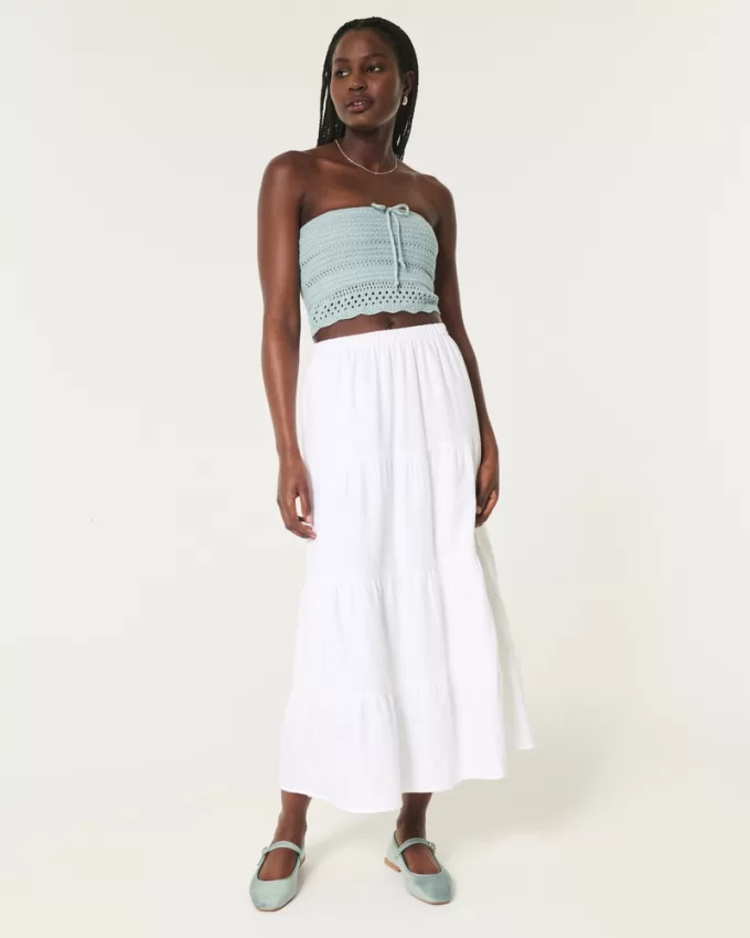 Crochet-Style Tube Top,Crochet-Style Tube Top