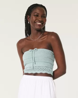 Crochet-Style Tube Top,Crochet-Style Tube Top