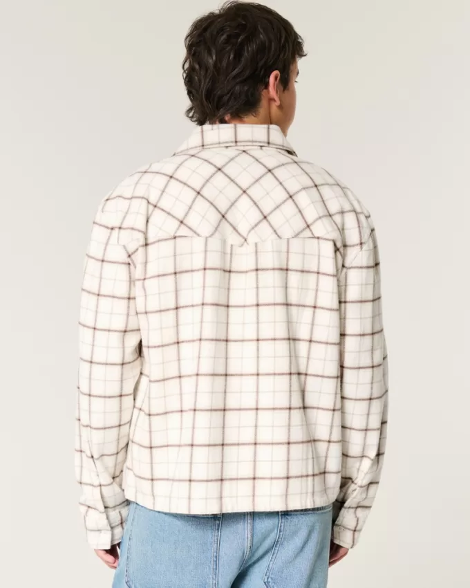 Crop Flannel Shirt,Crop Flannel Shirt