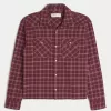 Crop Flannel Shirt,Crop Flannel Shirt