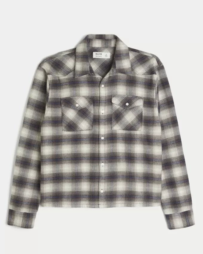 Crop Flannel Shirt,Crop Flannel Shirt
