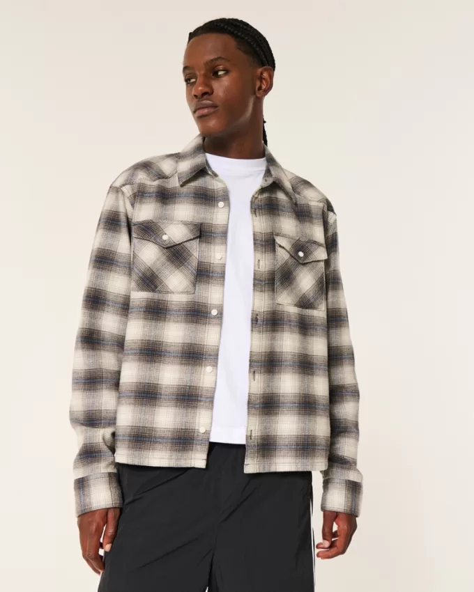 Crop Flannel Shirt,Crop Flannel Shirt