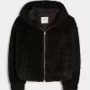 Curly Faux Fur Zip-Up Jacket,Curly Faux Fur Zip-Up Jacket