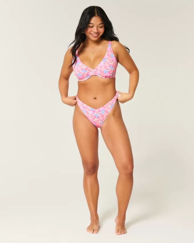 Curvy High Apex Ribbed Underwire Bikini Top,Curvy High Apex Ribbed Underwire Bikini Top