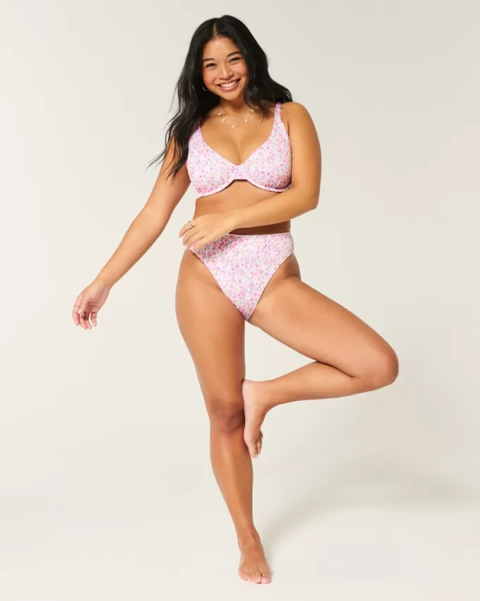 Curvy High Apex Ribbed Underwire Bikini Top,Curvy High Apex Ribbed Underwire Bikini Top