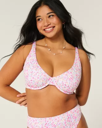 Curvy High Apex Ribbed Underwire Bikini Top,Curvy High Apex Ribbed Underwire Bikini Top