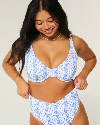 Curvy High Apex Ribbed Underwire Bikini Top,Curvy High Apex Ribbed Underwire Bikini Top