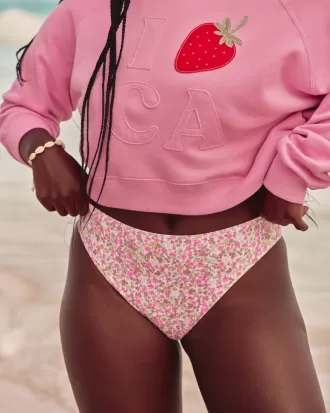 Curvy High-Leg High-Waist Ribbed Cheeky Bikini Bottom,Curvy High-Leg High-Waist Ribbed Cheeky Bikini Bottom